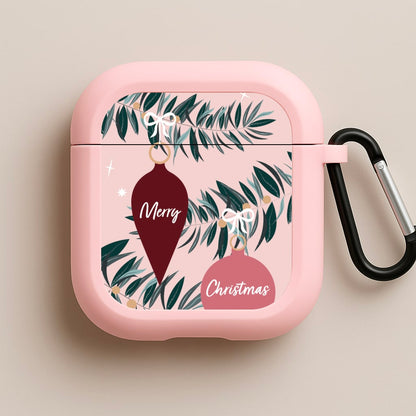Merry Christmas Pink AirPods Case