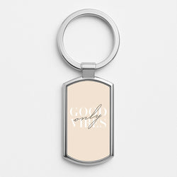 Good Vibes Only Silver Keyring