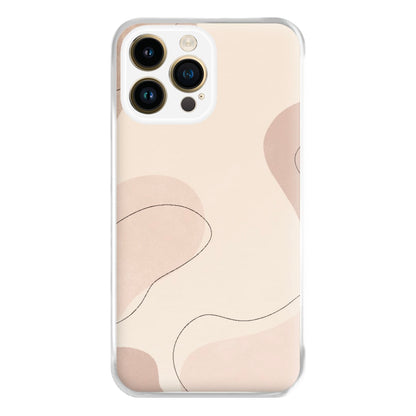 Abstract Beige Phone Case for iPhone 14 Pro Max