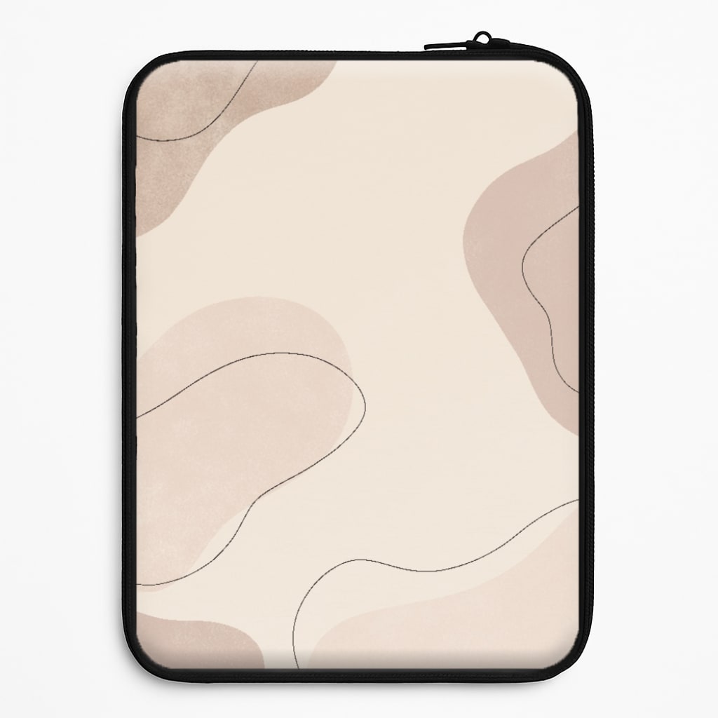 Abstract Beige Laptop Sleeve