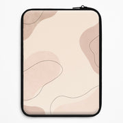 Abstract Beige Laptop Sleeve 1