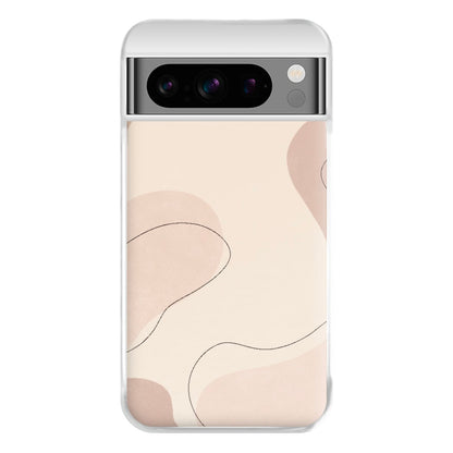 Abstract Beige Phone Case for Google Pixel 8 Pro