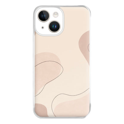 Abstract Beige Phone Case for iPhone 14