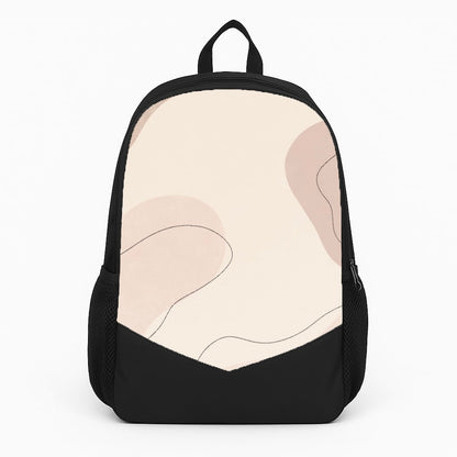 Abstract Beige Large Backpack