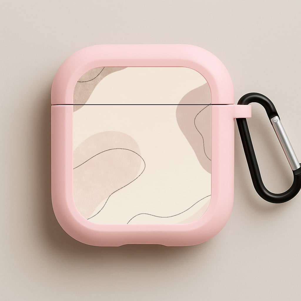 Abstract Beige Pink AirPods Case