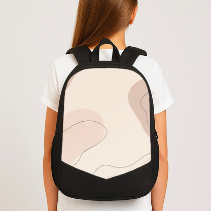 Abstract Beige Large School Bag