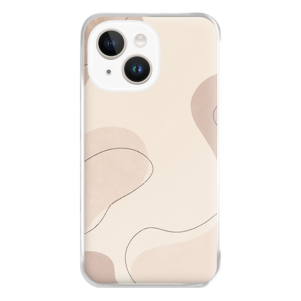 Abstract Beige Phone Case for iPhone 14 Plus