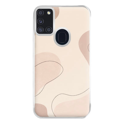 Abstract Beige Phone Case for Galaxy A21s