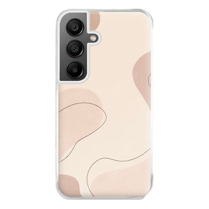 Abstract Beige Phone Case for Galaxy A55