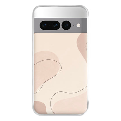 Abstract Beige Phone Case for Google Pixel 7 Pro