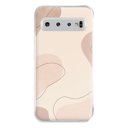 Abstract Beige Phone Case for Galaxy S10 Plus