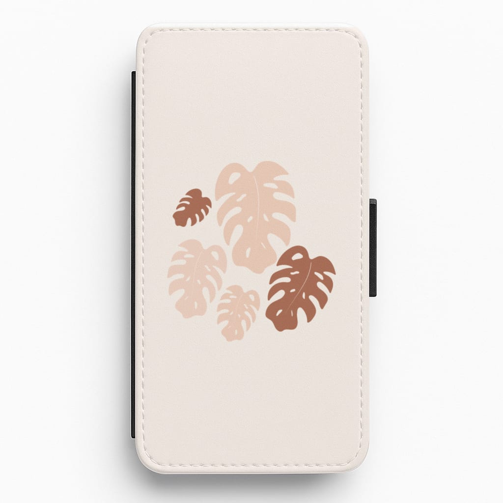 Monstera Pattern Flip / Wallet Phone Case