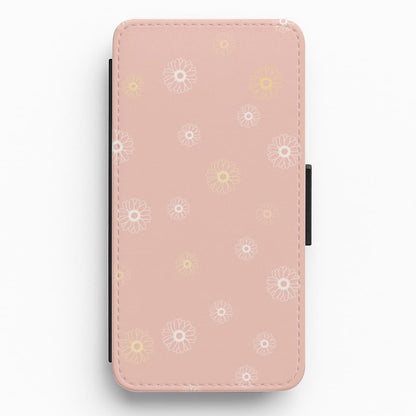 Subtle Daisy Pattern Flip / Wallet Phone Case