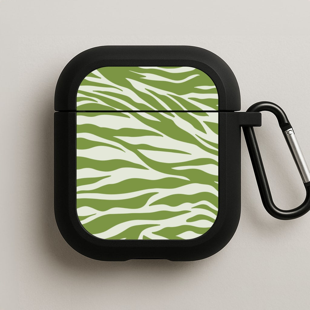 Abstract Green Print AirPods Case