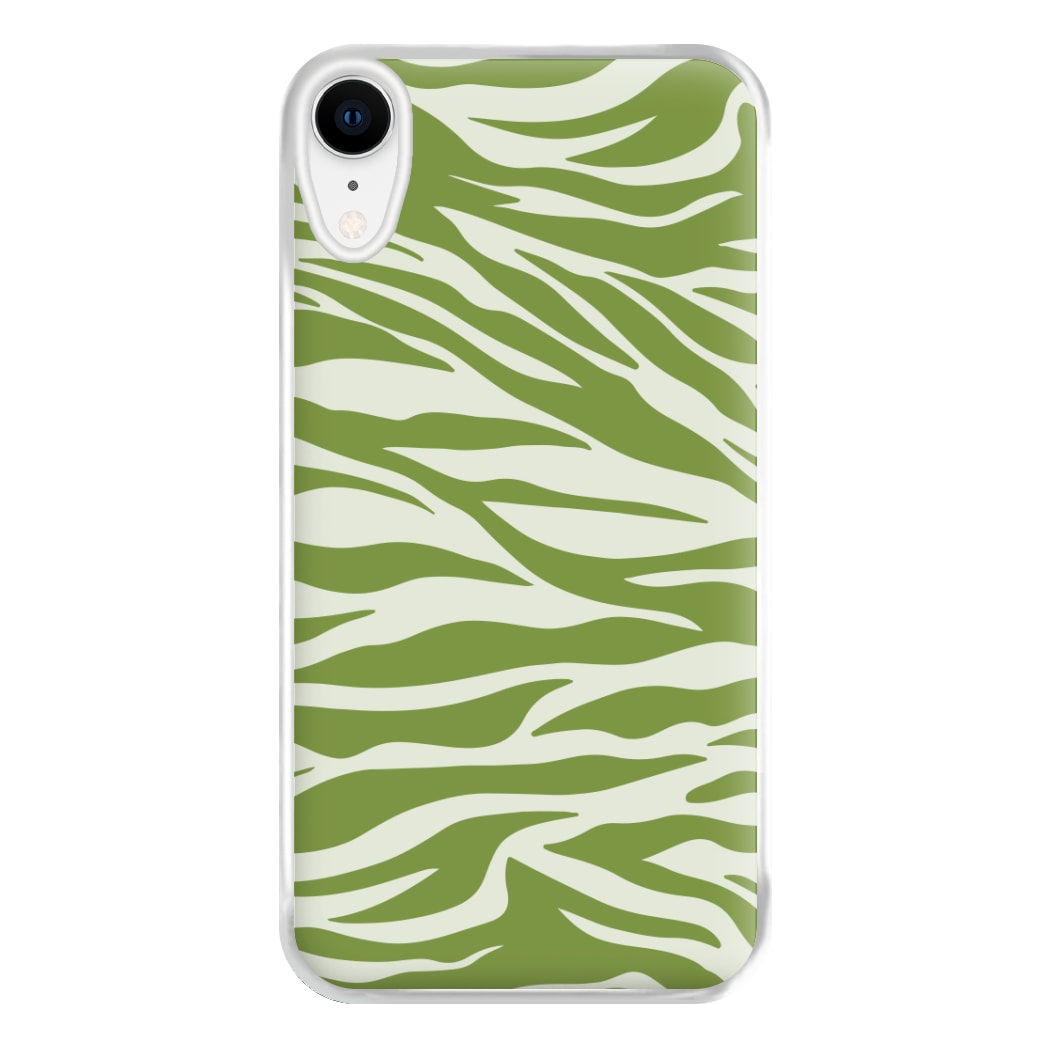 Abstract Green Print Phone Case for iPhone XR