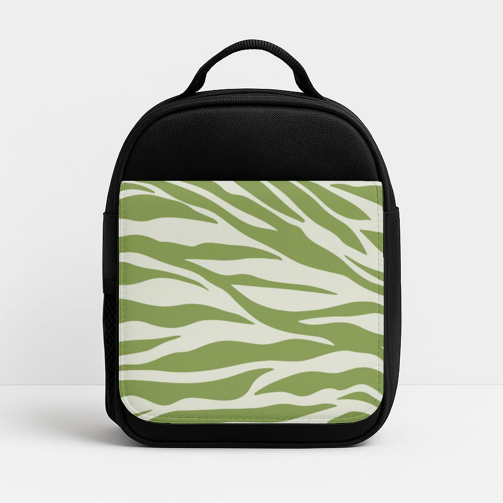 Abstract Green Print Insulated Lunchbox