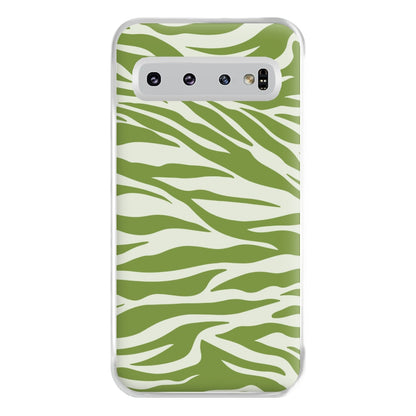 Abstract Green Print Phone Case for Galaxy S10 Plus