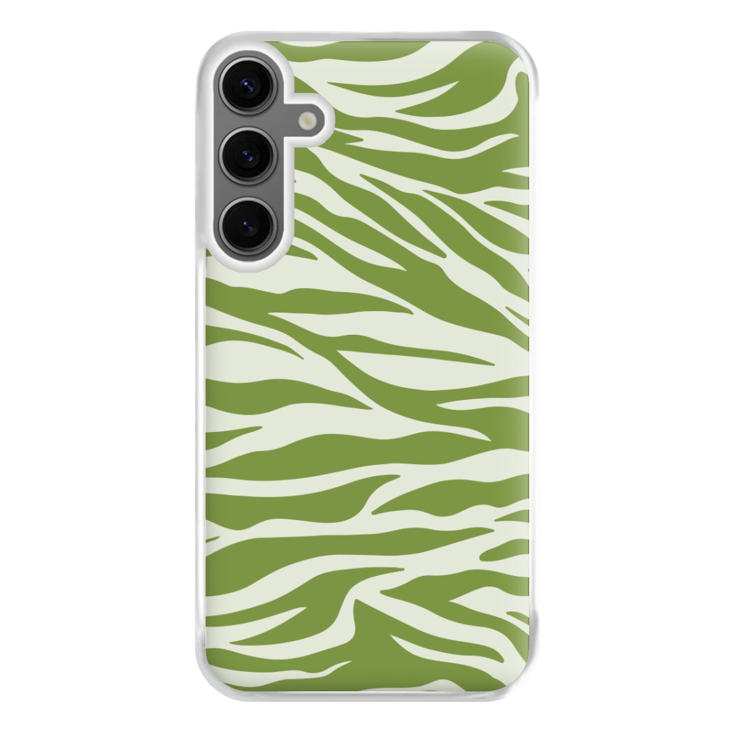 Abstract Green Print Phone Case for Galaxy S24FE