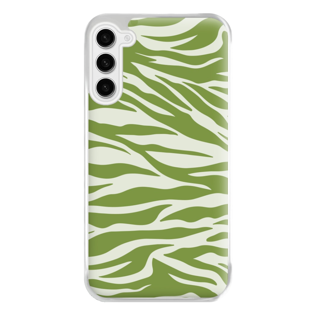 Abstract Green Print Phone Case for Galaxy S23FE