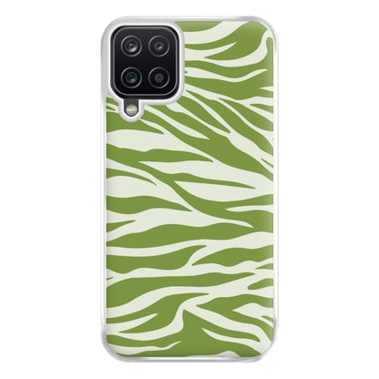 Abstract Green Print Phone Case for Galaxy A12