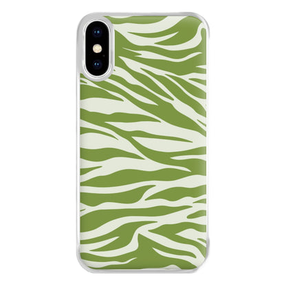 Abstract Green Print Phone Case for iPhone XS Max