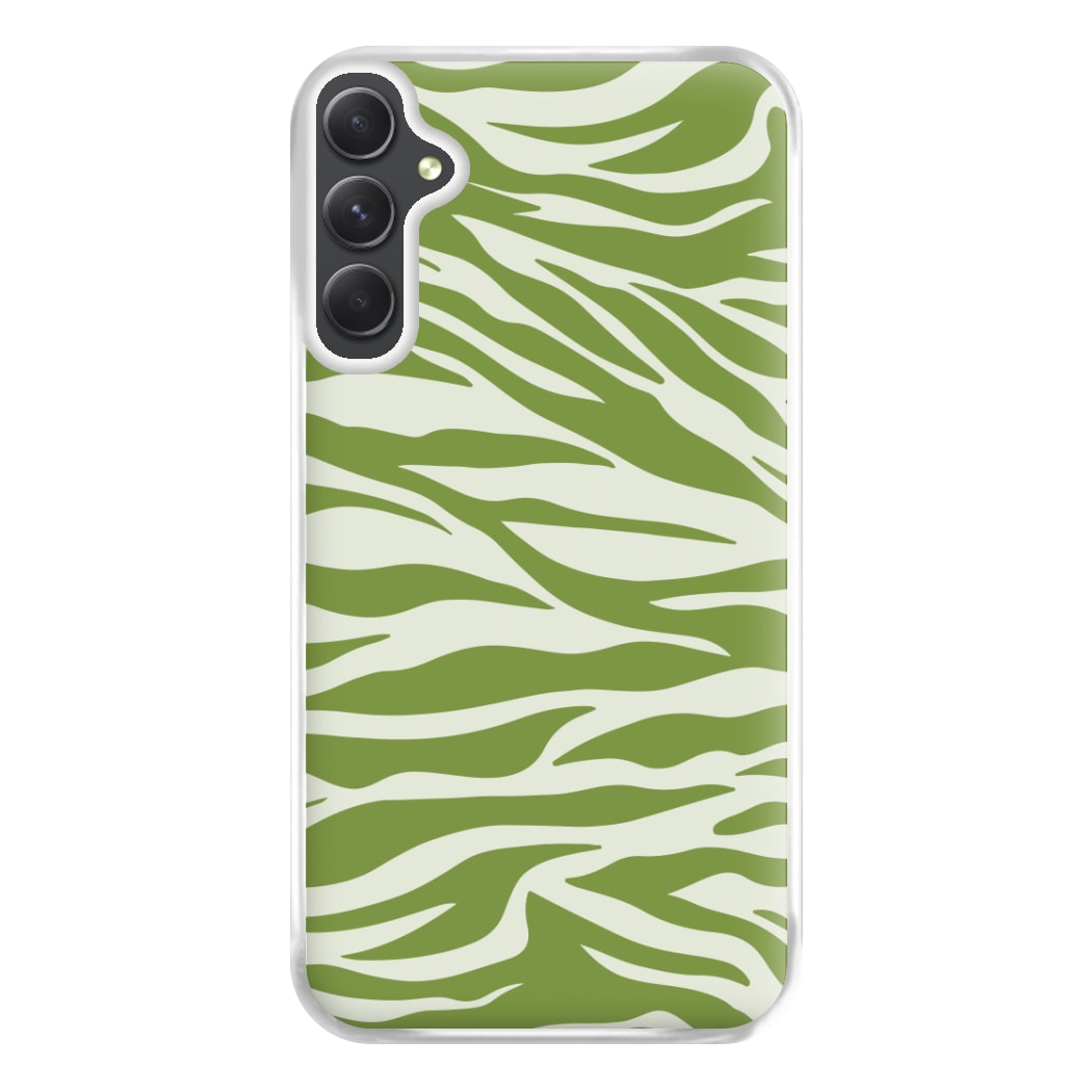 Abstract Green Print Phone Case for Galaxy A34