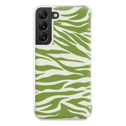 Abstract Green Print Phone Case for Galaxy S22 Plus