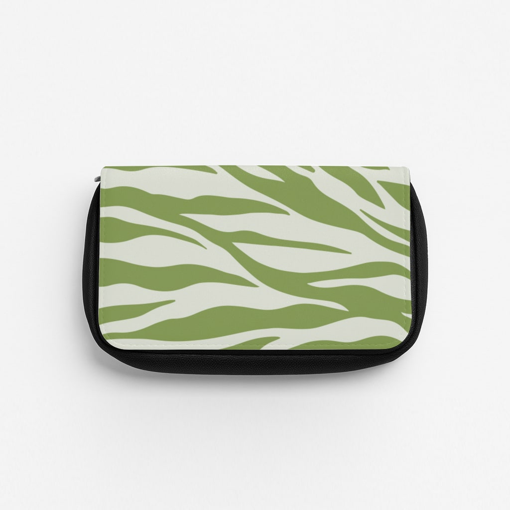 Abstract Green Print Pencil Case
