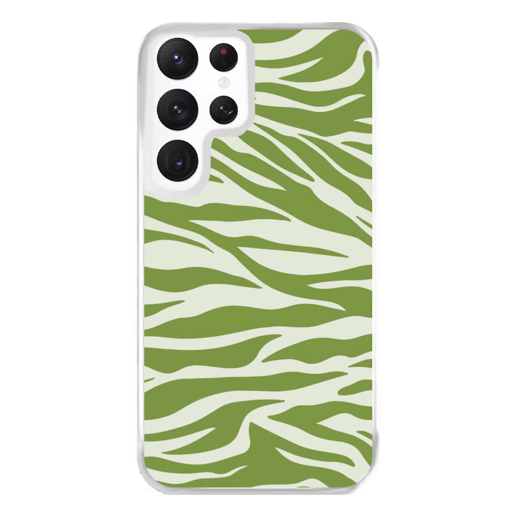 Abstract Green Print Phone Case for Galaxy S22 Ultra