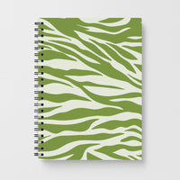 Abstract Green Print Notebook