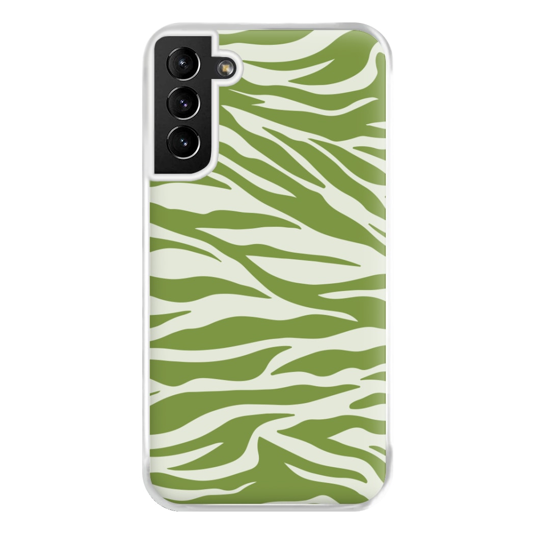 Abstract Green Print Phone Case for Galaxy S21 Plus