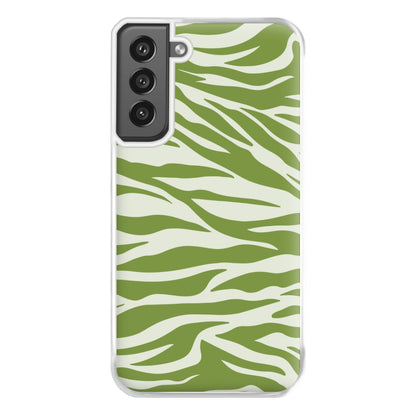 Abstract Green Print Phone Case for Galaxy S21FE