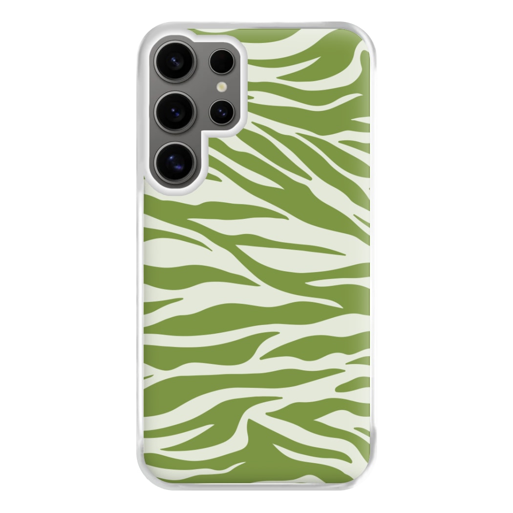 Abstract Green Print Phone Case for Galaxy S24 Ultra