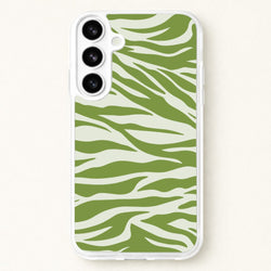 Abstract Green Print Phone Case for Galaxy S26
