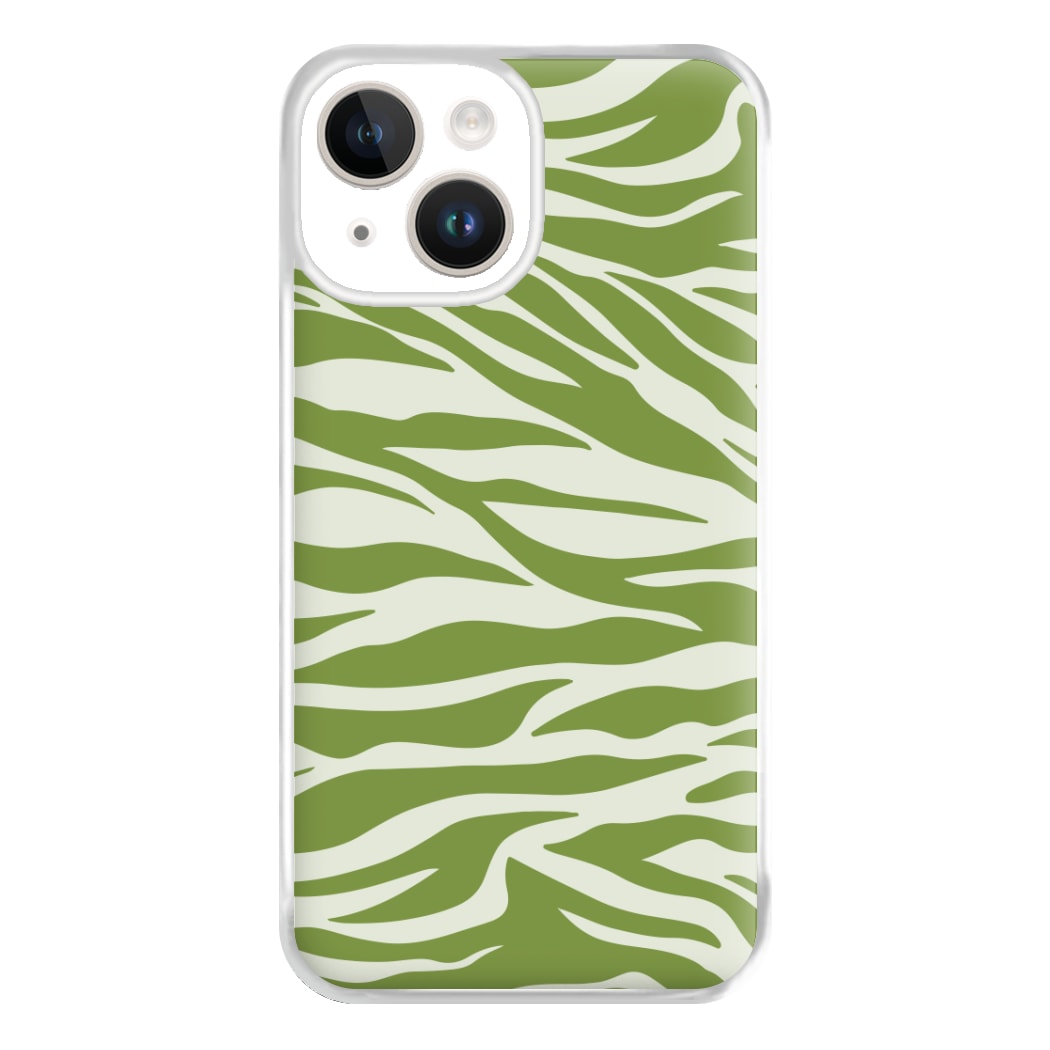 Abstract Green Print Phone Case for iPhone 14