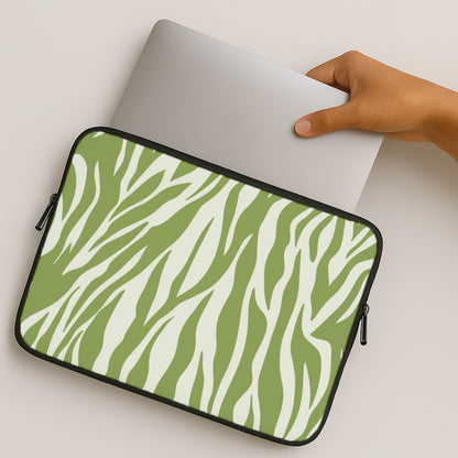 Abstract Green Print MacBook Case