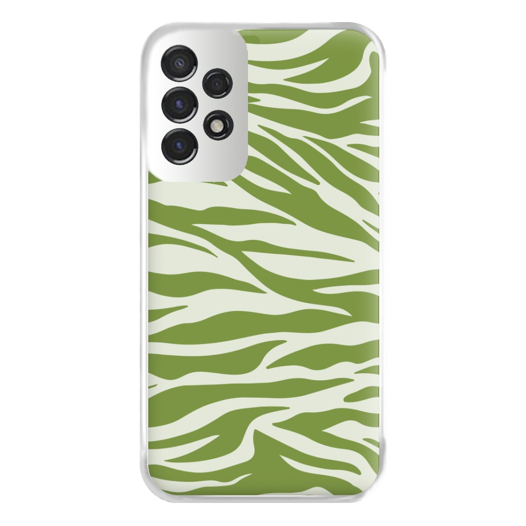 Abstract Green Print Phone Case for Galaxy A53