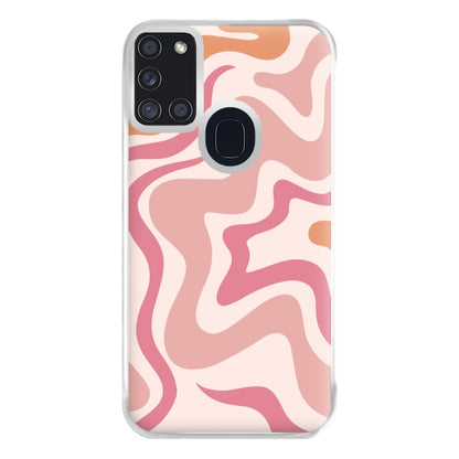 Pink Waves Phone Case for Galaxy A21s