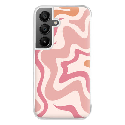 Pink Waves Phone Case for Galaxy A55