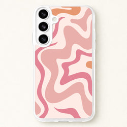 Pink Waves Phone Case for Galaxy S26 Plus