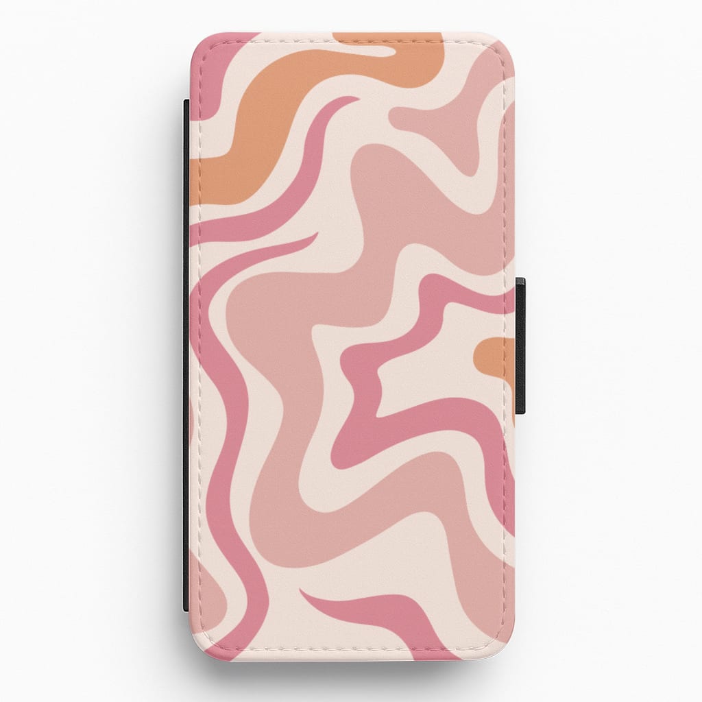 Pink Waves Flip / Wallet Phone Case