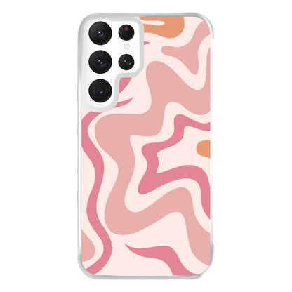 Pink Waves Phone Case for Galaxy S22 Ultra