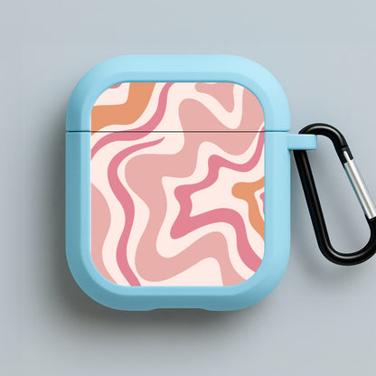 Pink Waves Blue AirPods Case