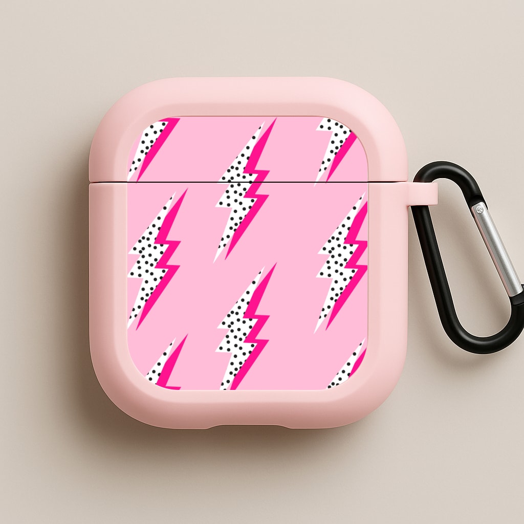 Lightning Bolt Pink AirPods Case