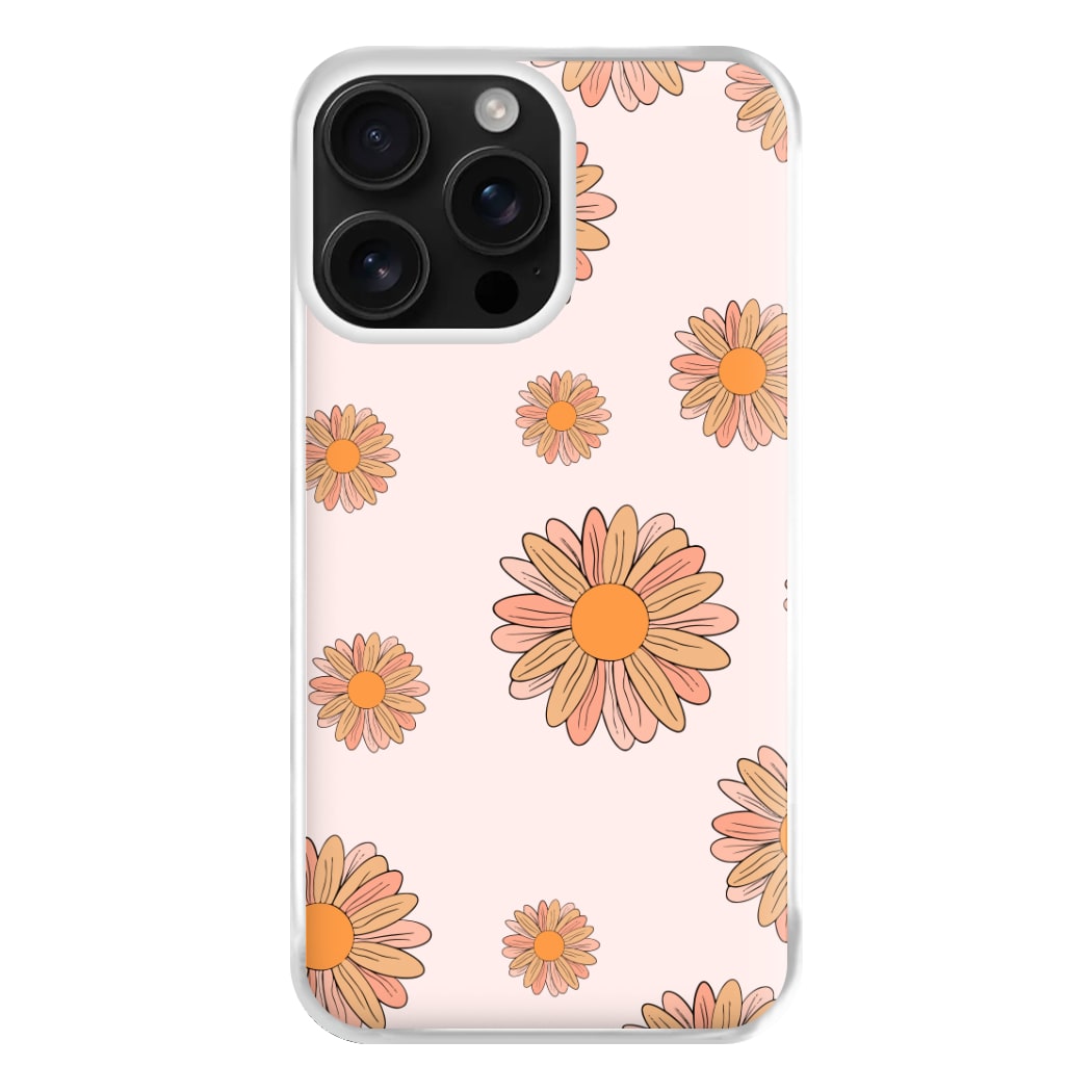 Peach Daisy Phone Case