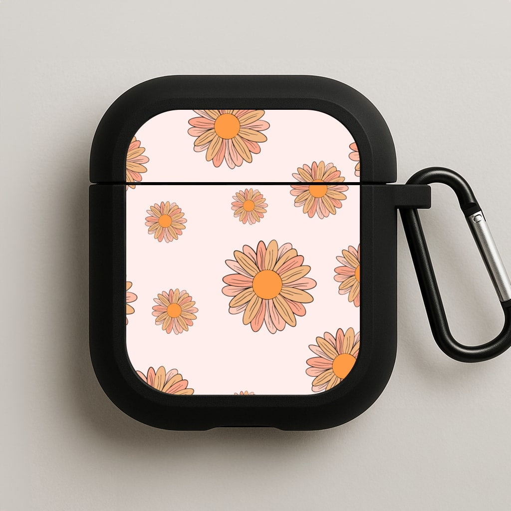 Peach Daisy AirPods Case