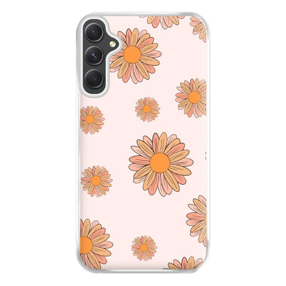 Peach Daisy Phone Case for Galaxy A34