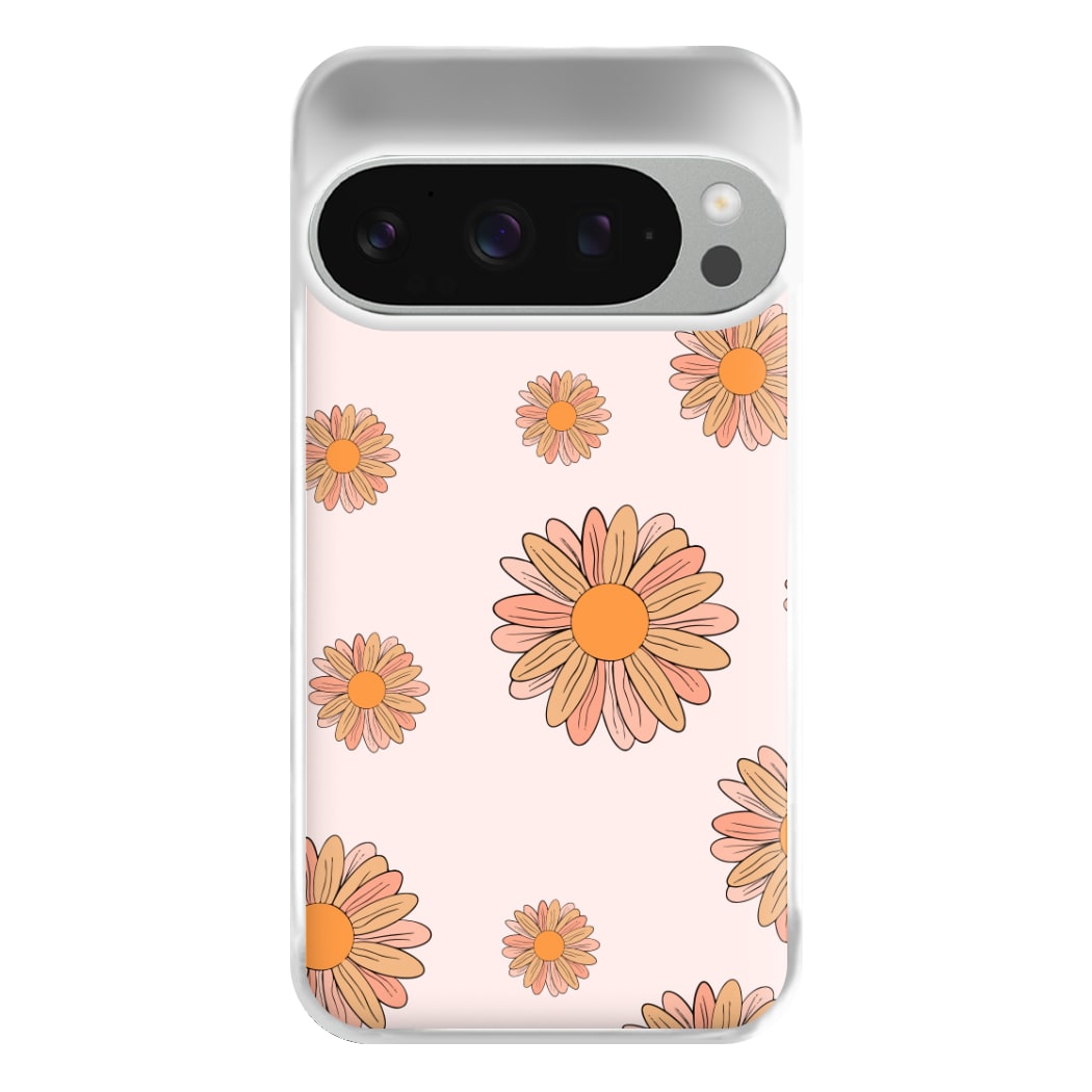 Peach Daisy Phone Case for Google Pixel 9 Pro XL