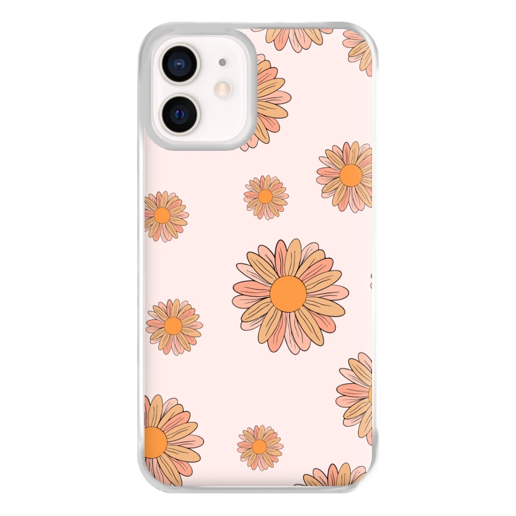 Peach Daisy Phone Case for iPhone 13 Mini