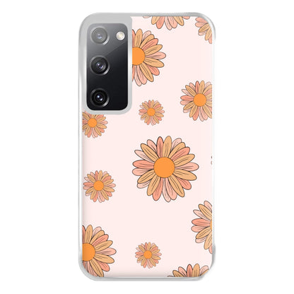 Peach Daisy Phone Case for Galaxy S20